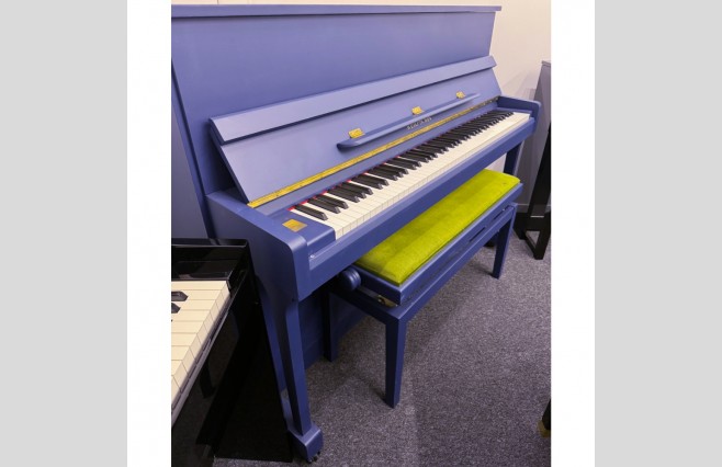 Reid Sohn Hornblower Blue RS115 Upright Piano, Used - All Inclusive Premium Package (SN:IJ0A00949) - Image 4
